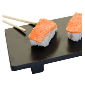 Bandeja de Bambú Negra para Sushi 50x23x2,5cm (10 Uds)