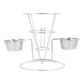 Cesta Presentación de Acero 2 Tarrinas Ø108x152mm (1 Ud)