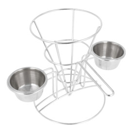 Cesta Presentación de Acero 2 Tarrinas Ø108x152mm (12 Uds)