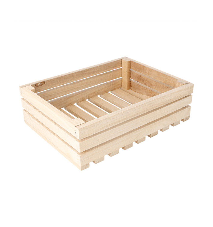 Caja para Presentación de Madera 20,3x15,2x6cm (1 Ud)