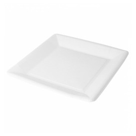 Plato de Papel Biocated Blanco Cuadrado 18cm (20 Uds)