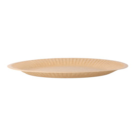 Plato de Papel Biocated Natural Relieve Ø18cm (400 Uds)