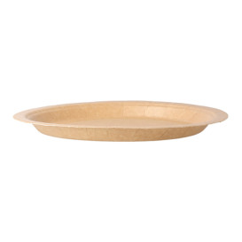 Plato de Papel Biocated Natural  Ø18cm (20 Uds)