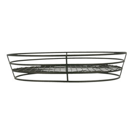 Cesta Ovalada de Acero Negro 280x205x57mm (1 Ud)