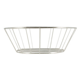 Cesta Ovalada de Acero Plata 216x140x76mm (1 Ud)