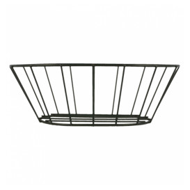 Cesta Ovalada de Acero Negro 216x140x76mm (1 Ud)