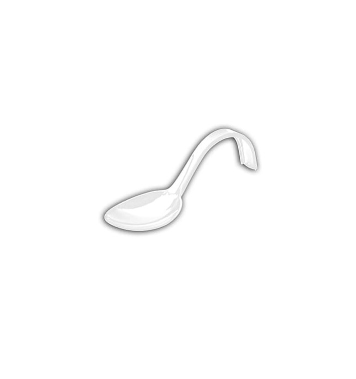 Cuchara Degustacion Asa Curva Blanca 13 cm 