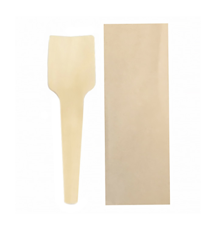Cucharilla de Madera para Helados Enfundada 70mm (50 Uds)
