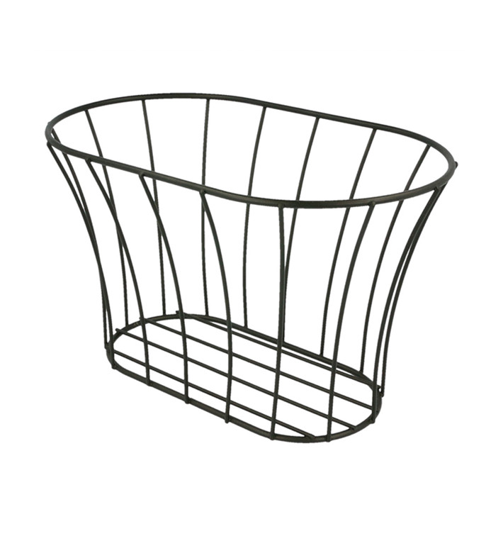 Cesta Ovalado de Acero Negro 210x127x127 (12 Uds)
