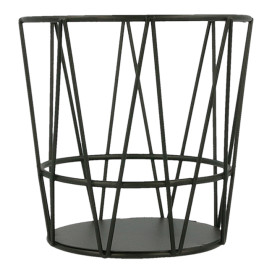 Cesta Redonda de Acero Negro Ø115x115mm (1 Ud)