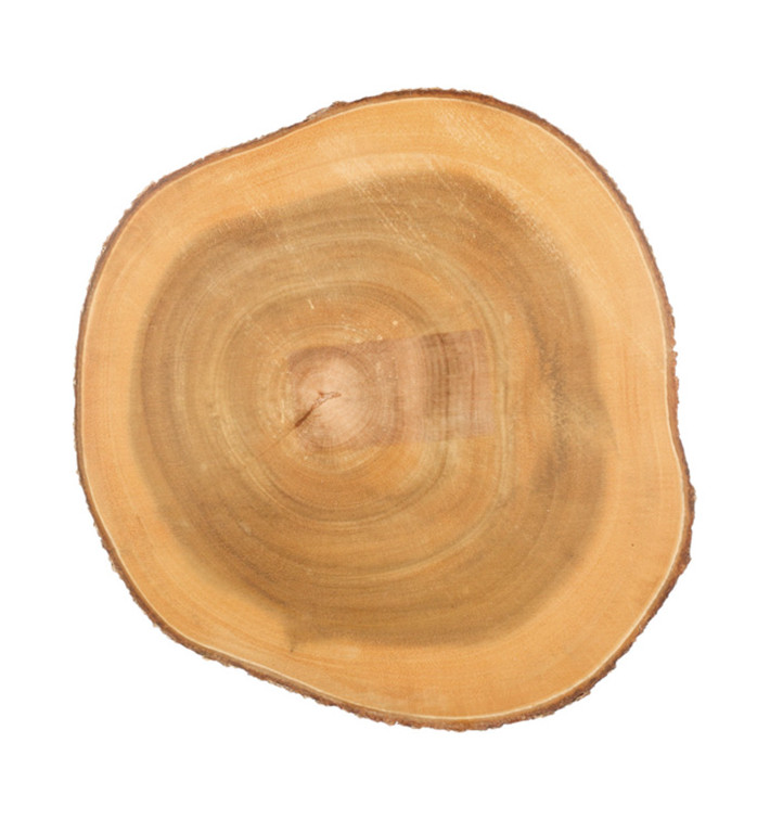 Bandeja Presentación Redonda de Madera Ø230x35mm (1 Ud)