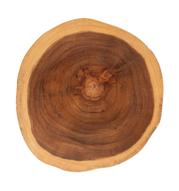 Bandeja Presentación Redonda de Madera Ø305x35mm (1 Ud)