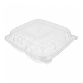 Tarrina Tapa Bisagra OPS 3 C. "Clear Seal" 4070ml (100 Uds)
