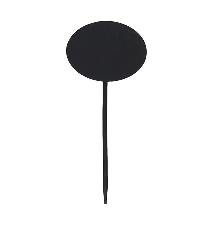 Pinchos de Bambu Pizarra Oval 8x6x18cm (5 Uds)
