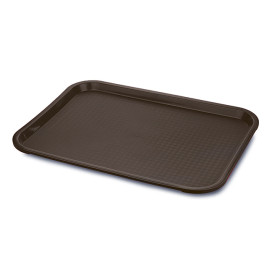 Bandeja de Plastico Fast Food Chocolate 30,4x41,4cm (1 Ud)