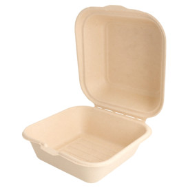 Envase Hamburguesa Caña de Azúcar 152x152x84mm (600 Uds)