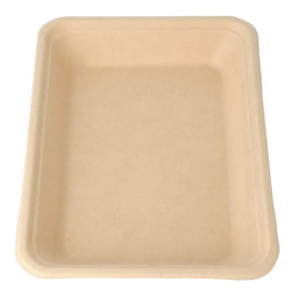 Bandeja de Caña de Azucar Natural 196x147x27mm (50 Uds)