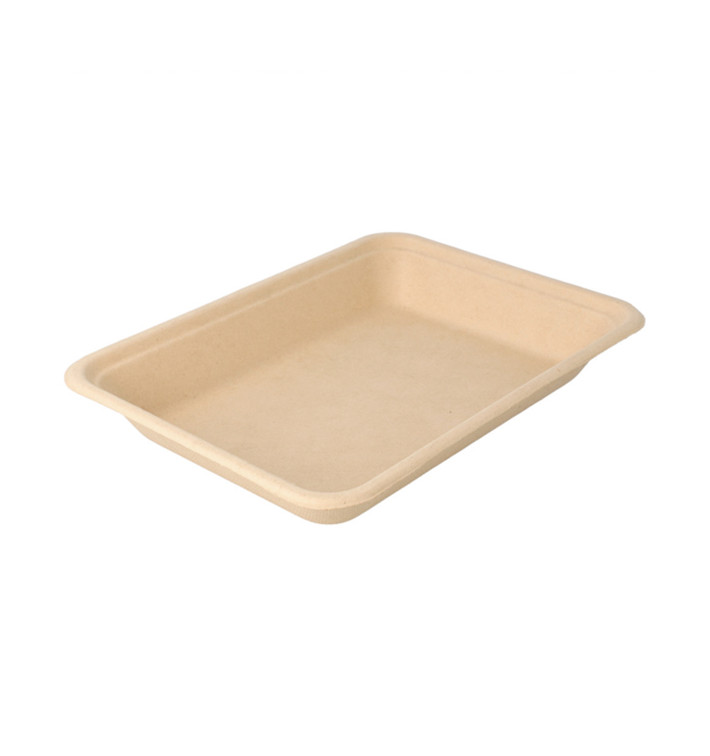 Bandeja de Caña de Azucar Natural 196x147x27mm (1000 Uds)