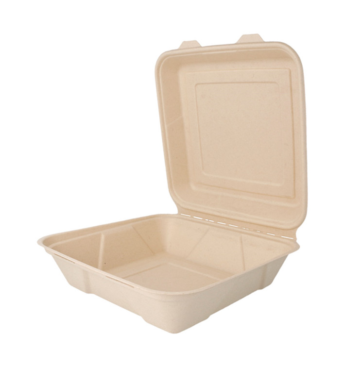 Envase MenuBox Caña Azúcar 225x225x75mm (50 Uds)