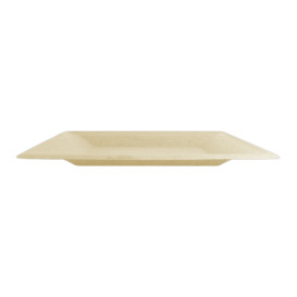 Plato Cuadrado Caña de Azucar Natural 262x262mm (50 Uds)