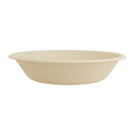 Plato Hondo Caña de Azucar Natural Ø160mm (1000 Uds)