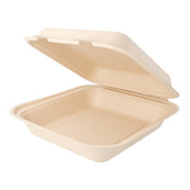 Envase MenuBox Caña Azúcar Natural 20x20x7,5cm (250 Uds)