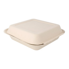 Envase MenuBox Caña Azúcar Natural 20x20x7,5cm (250 Uds)