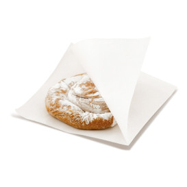 Bolsa Antigrasa Abierta 2L 12x12,2cm Blanco (100 Uds)