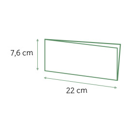 Bolsa Antigrasa Abierta 22x7,6cm Blanco (100 Uds)