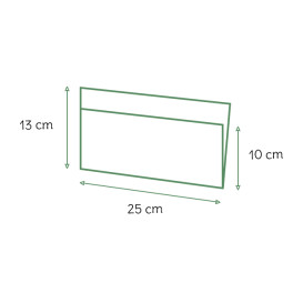 Bolsa Antigrasa Abierta 25x13/10cm Blanco (4000 Uds)