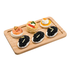 Bandeja de Bambú Cocktail 20,5x12,5x1cm (1 Ud)