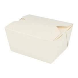 Caja Carton Americana Blanca 11,3x9x6,4cm 780ml (50 Uds)