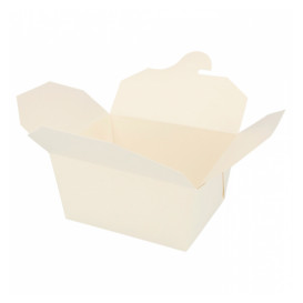 Caja Carton Americana Blanca 11,3x9x6,4cm 780ml (50 Uds)