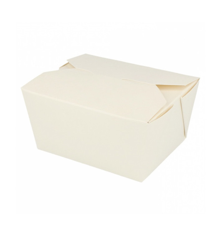 Caja Carton Americana Blanca 11,3x9x6,4cm 780ml (450 Uds)