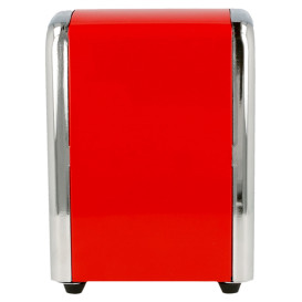 Dispensador Miniservis de Acero Rojo 10,5x9,7x14cm (1 Uds)