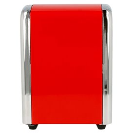 Dispensador Miniservis de Acero Rojo 10,5x9,7x14cm (12 Uds)