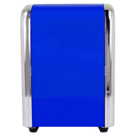 Dispensador Miniservis de Acero Azul 10,5x9,7x14cm (12 Uds)