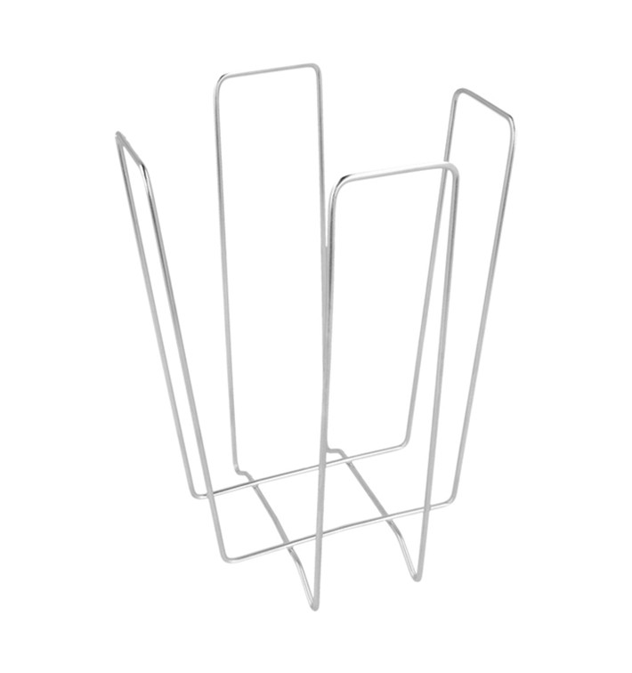 Servilletero de Alambre Plata 22x22x18cm (1 Ud)
