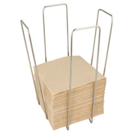 Servilletero de Alambre Plata 22x22x18cm (1 Ud)