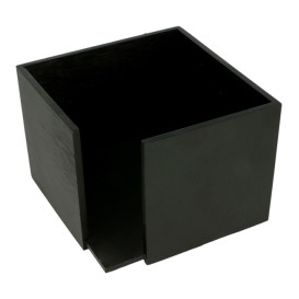 Servilletero Cocktail de Bambú Negro 13,5x13,5x10cm (12 Uds)