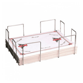 Porta Mantelines de Alambre Plata 33,5x45,5x15cm (6 Uds)
