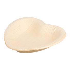 Plato Corazón Hoja de Palma 10x10x1,5cm (25 Uds)