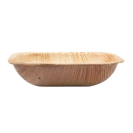 Mini Plato Cuadrado Hoja de Palma 10x10x2,5cm (25 Uds)
