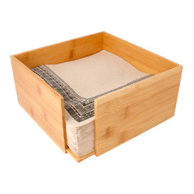 Porta Sevilletas de Bambú 21x21x10cm (12 Uds)