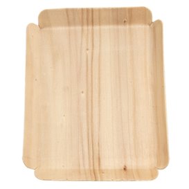 Barquilla de Madera Rectangular 15x11,5x1,5 cm (50 Uds)