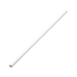 Pajita Recta Papel Blanco Enfundada Blanco Ø6mm 21cm (6000 Uds)