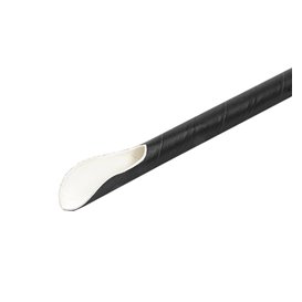 Pajita Cuchara Papel Negro Enfundada Blanco Ø8mm 21cm (1000 Uds)