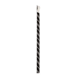 Pajita Cuchara Papel Negro Enfundada Blanco Ø8mm 21cm (100 Uds)