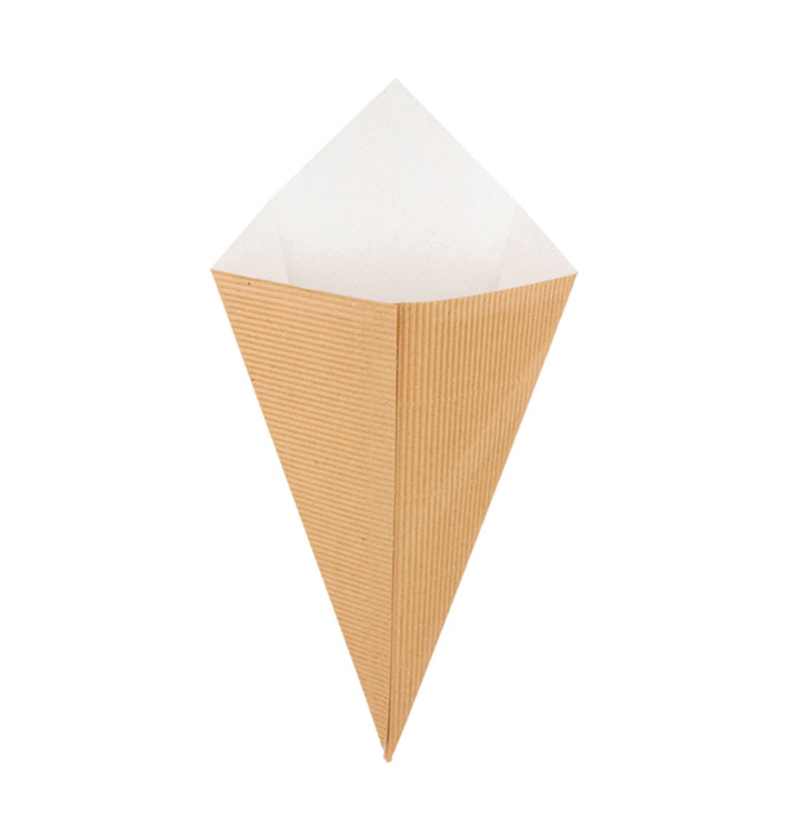Cucurucho Ondulado Kraft 270mm 250g (100 Uds)