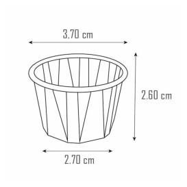 Tarrina de Papel Plisado Kraft de 22ml (5000 Uds)